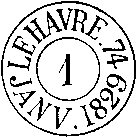 Le Havre : Essai de timbre  date de 1829 / 