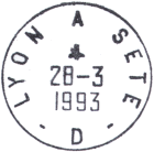 Les timbres à date modernes des ambulants avec mention : Nom de ville de départ + " / 