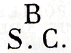 Marque avec lettres avec mention B S. C. (Bureau Snat Conservateur)