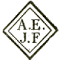 Marque carrée double filet avec mention : AEJF / 