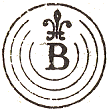 Marque circulaire avec lys et lettre B de Bordeaux
