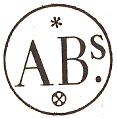 Marque circulaire avec mention ABs (ABONNEMENTS) et fleuron / 