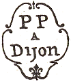 Marque de port pay de Dijon avec mention : PP A DIJON