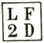 Marque encadrée LF numéro de 2 a 11 et D