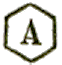 Marque hexagonale d'identification des bureaux auxiliaires avec lettre / 