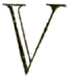 Marque avec lettre V et barre gauche vide