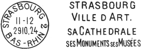 Oblitrations mcaniques d'Alsace et Loraine - Strasbourg