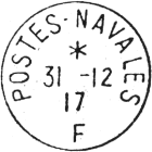 Timbre à date de la poste navale au type 04