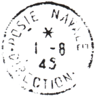 Timbre à date de la poste navale au type 04