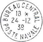 Timbre à date de la poste navale au type 04