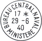 Timbre à date de la poste navale au type 04