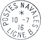 Timbre à date de la poste navale au type 04