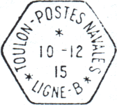 Timbre  date octogonal de la poste navale