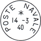 Timbre à date de la poste navale au type 04