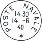 Timbre à date de la poste navale au type 04