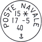 Timbre à date de la poste navale au type 04