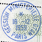 Timbre à date avec mention : SESSION MINISTERIELLE OTAN / PARIS